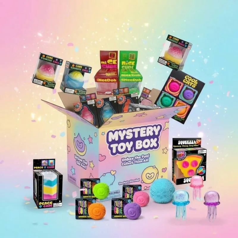 Cute Food & Ocean Squishy Blind Box, Random Surprise Squeeze Toys, 1Pcs Guaranteed Lucky Stress Relief Fidget Toy Set