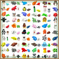 102 Pcs 3D Printed Animal Figurines Set, Flexible Articulated Fidget Toys, Cute Desk Decor, Party Favors