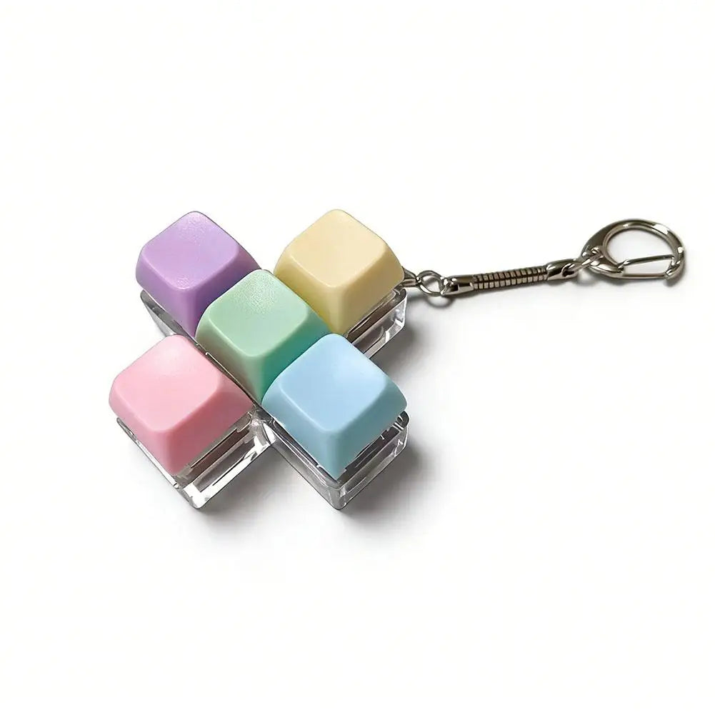 New upgrade 1/4/5/9 Button Keyboard Fidget Clicker Mechanical Keyboard Fidget Keychain